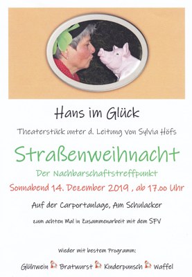 Theater-Advent - Hans im Glück - Lg.Br. 14.12.19-ab 17 Uhr
